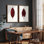 Art mural encadré, rétro, antique, classique pour chambre à coucher - 16 po x 24 po x 2 panneaux