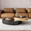 Modern Coffee Table with Mirror Black Glass Top and Stainless Steel Frame, Stylish and Durable for Living Room
