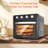 Plum Chef Air Fryer Oven 27.5QT, 6-In-1 Countertop Convection Oven, Air Fry, Bake, Broil, Toast, Warm, Dehydrate, 4 Knob Control, 1600W, Family Size For Crispy Cooking, Black-121407877