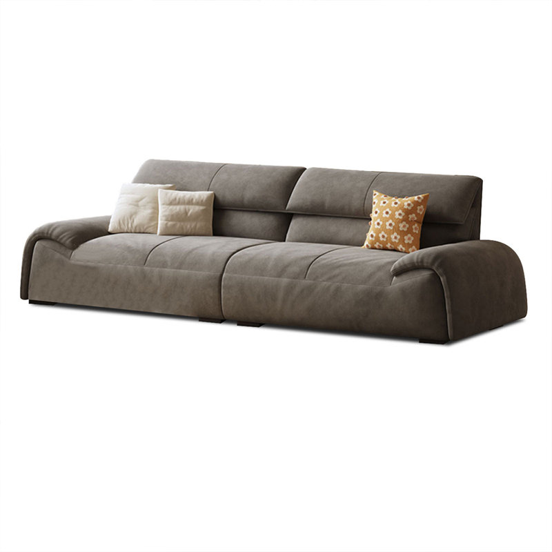 Canapé modulaire en velours, Gris foncé, H 31,5 po x l 109,45 po x P 36,22 po