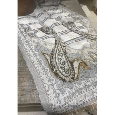 Amini Cotton Blend Plaid Table Runner