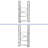 5 Level White Black Bookcase