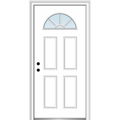 Portes d'entrée pré-montées en fibre de verre apprêtée Sunburst