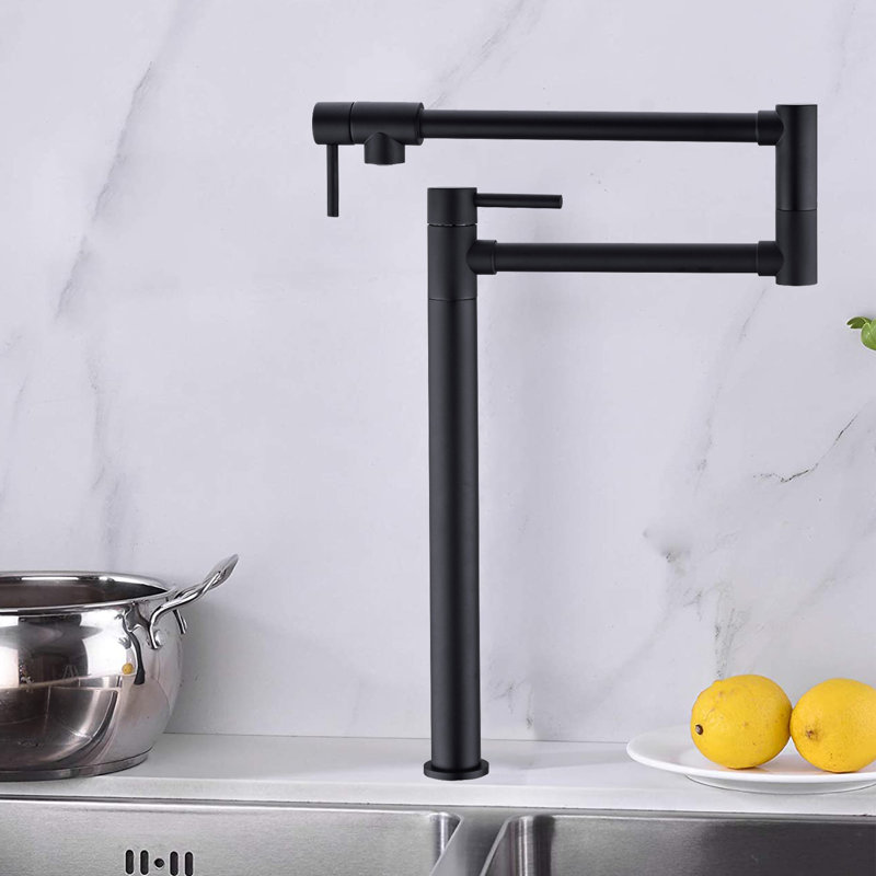 Robinet remplisseur double avec accessoires, Noir mat