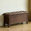  Banc de rangement pour chaussures en cuir de style rétro-111819235