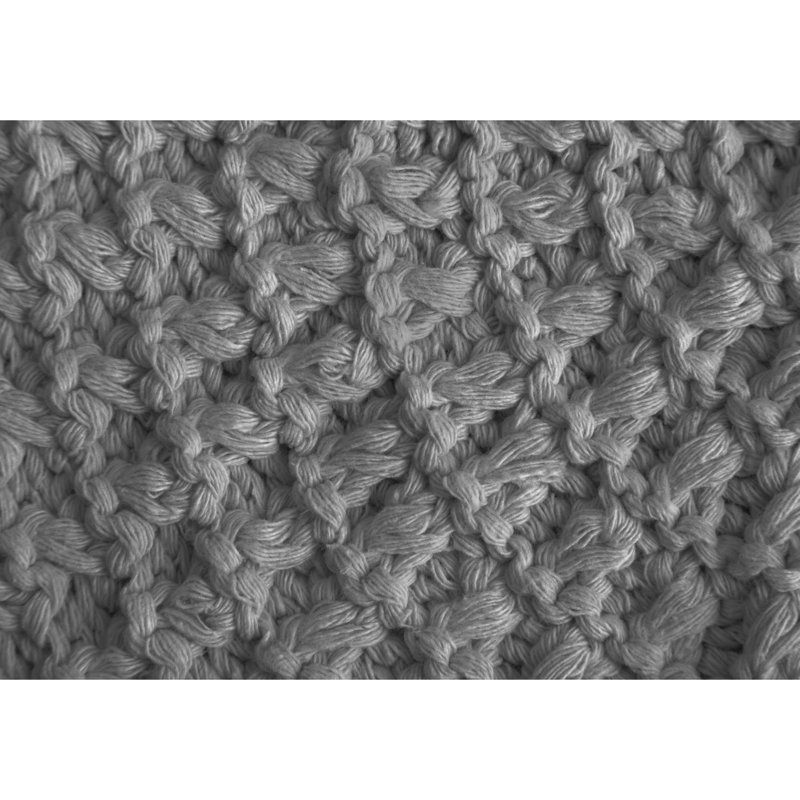 Velours rond 12 po gris avec pieds en bois stables et rembourrage en mousse rembourré moderne