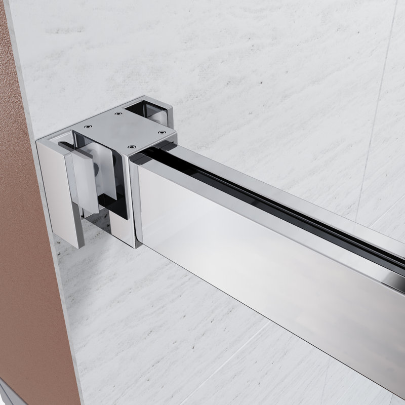 Frameless Sliding Bathtub Door 5660 In.W X 62 In.H,Bypass Tub Glass Sliding Shower Doors,3/8"(10Mm) Thick Clear Tempered Glass,Heavy Duty Stainless Steel Hardwares,2Pcs Rectangle Handles,Chrome