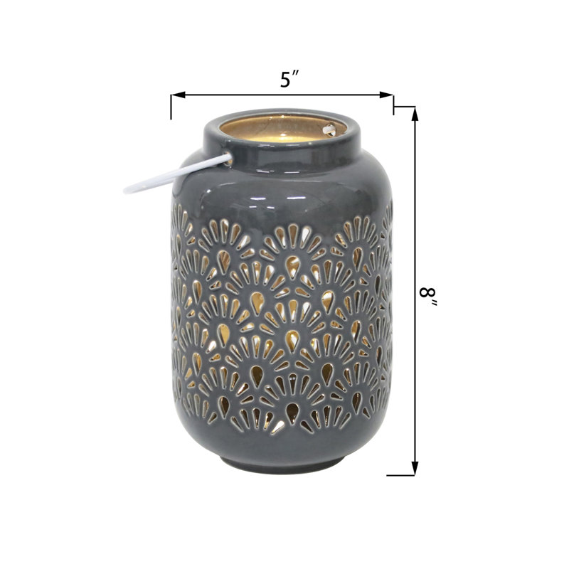 8'' H Concrete / Cement Tabletop Lantern