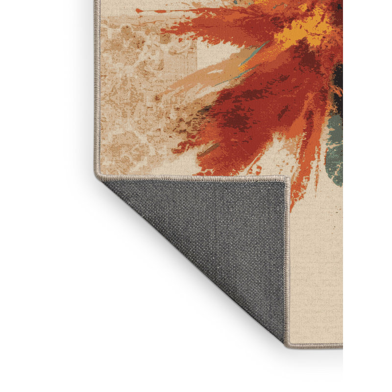 Tapis moelleux moelleux d'inspiration mondiale Snediker Holi, 6 x 9