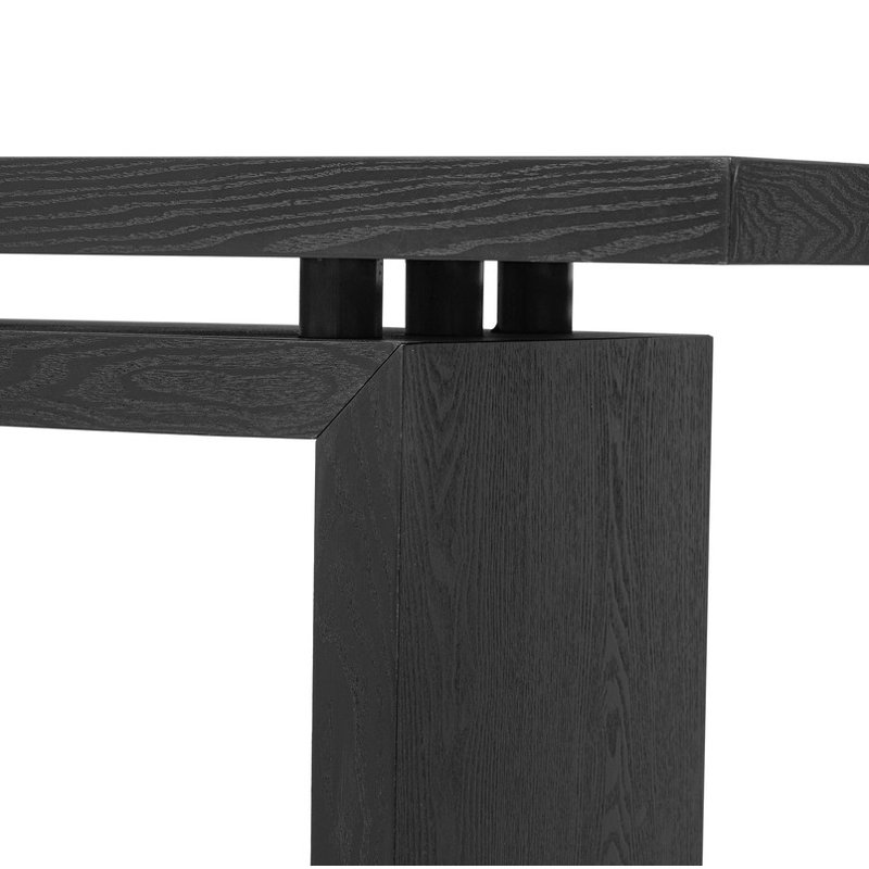 Console en placage de frêne de conception unique, de style simple et moderne, avec un plateau de table astucieux, convenant à un vestibule, un couloir, un salon, un vestibule