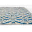 Tapis bleu en laine touffeté à la main 2 pi 6 po x 8 pi Leyde-709765424