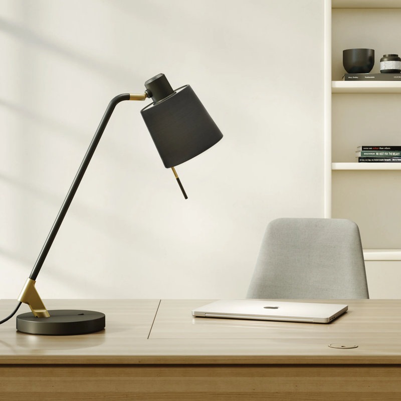 Edward Desk Table Lamp, Matt Black, Steel