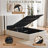 Modern Linen Upholstered Platform Bed with Pneumatic Lift Storage-460118712-460118715