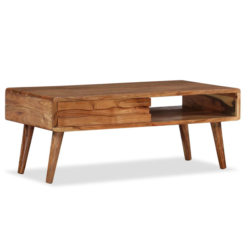 Smallwood Solid Wood Four Leg Coffee Table with Storage