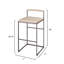 Bradbury Leather Bar Stool, Cream-588015851