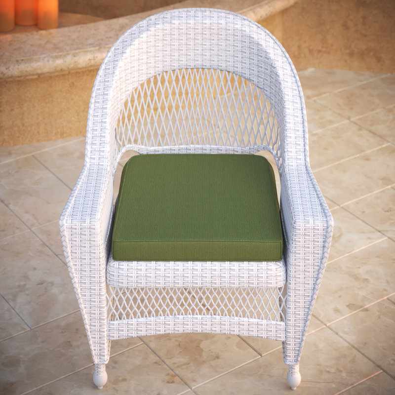 Outdoor Sunbrella® Seat Cushion, Spectrum Cilantro Sunbrella® Plainweave