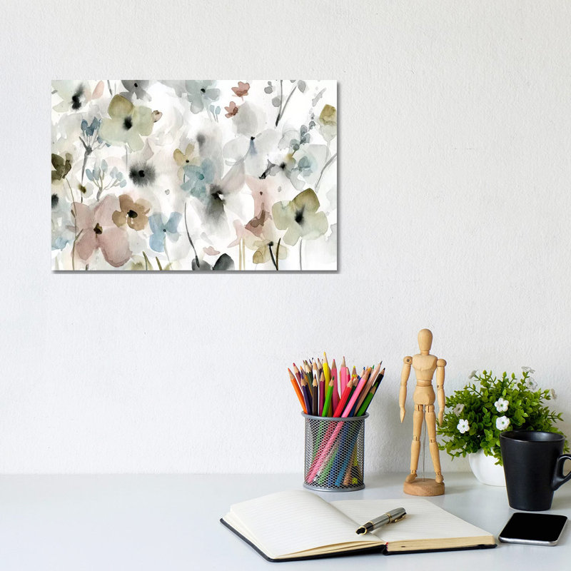 Evening Garden by Carol Robinson - Painting on Canvas, 20.32 cm H x 30.48 cm W, No Frame
