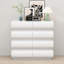 Commode 8 tiroirs pour chambre à coucher - Blanc avec surface design-1162643376