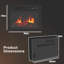 Symple Stuff 62cm W Black Fireplace