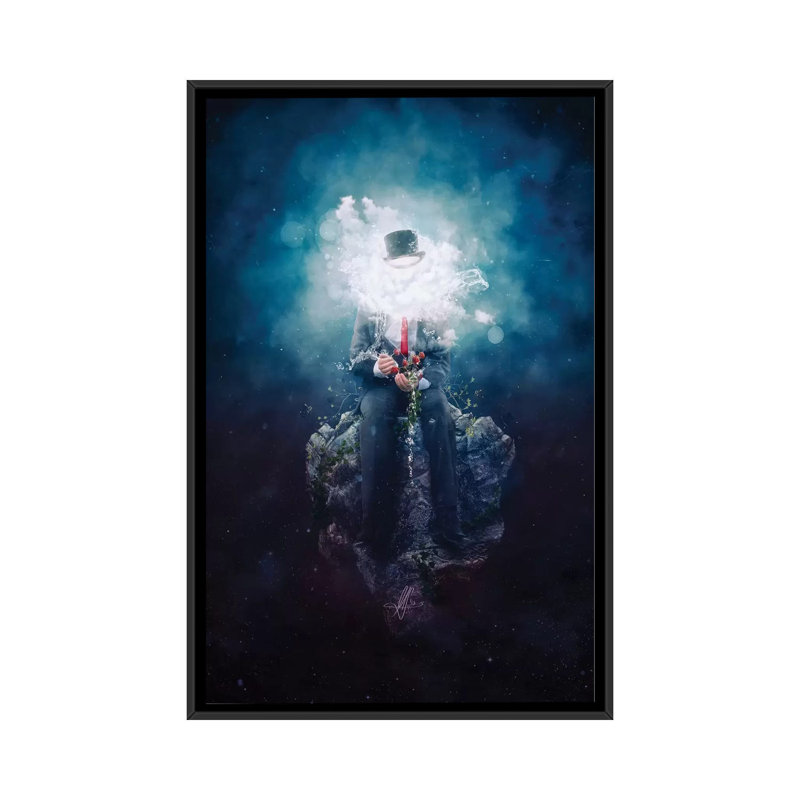 « patience », impression sur toile, H 26 po x l 18 po x P 1,5 po, Toile avec cadre noir