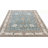 Hand Knotted Oushak Wool Rug- Transitional Blue & Cream Floral Area Rug- Premium Hand-Woven Traditional Rug-1019101676