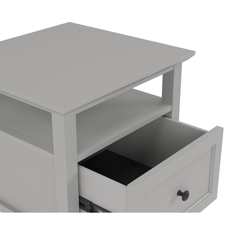Table de bout carrée Grace, Gris