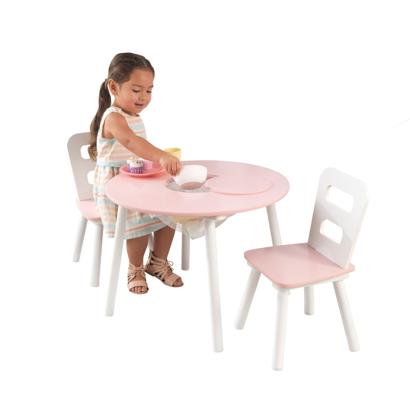 Children's 3 Piece Table and Chair Set, Pink