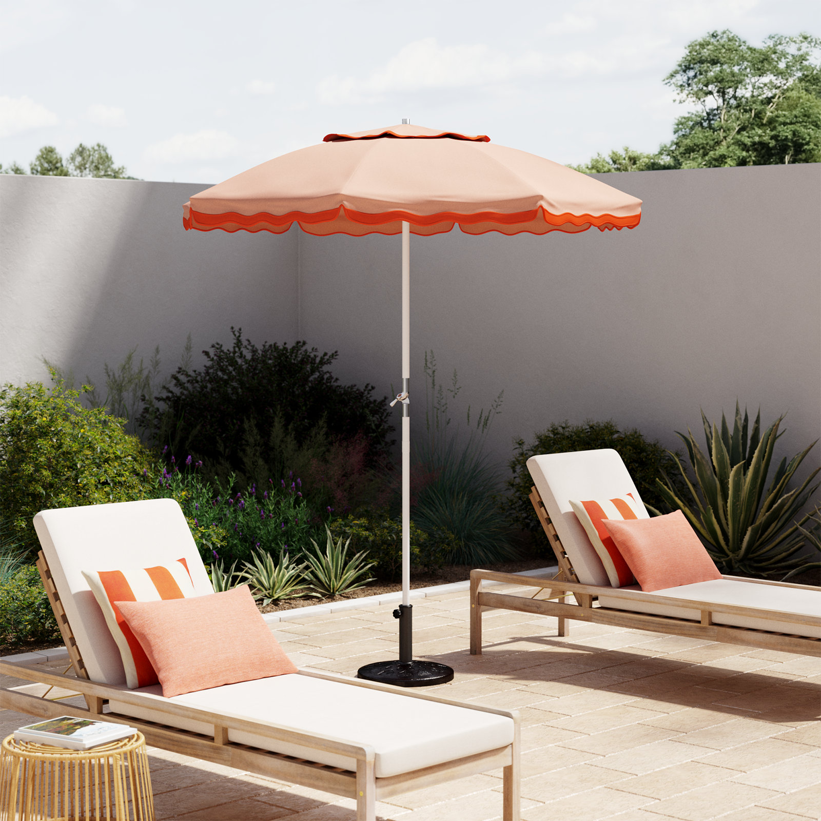 Club 6.6' Beach Umbrella, Rivie Pink