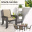 Fallston 6 - Person Plastic Patio Dining Set Rectangular Table-1785457063