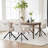 Swivel Upholstered Dining Chair, Mid Century Modern Kitchen Chair with Metal Legs-1279621861