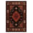 Guria Red/Black Oriental Machine Printed Cotton Chenille Area Rug-2035211229