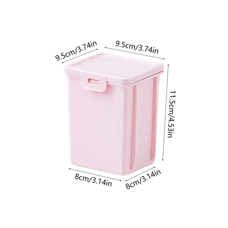 Sac à dos en polyester couleur macaron, boîte de rangement rectangulaire en plastique avec couvercle, petit organisateur de bureau portatif pour stylos, loisirs créatifs et fournitures de bureau.