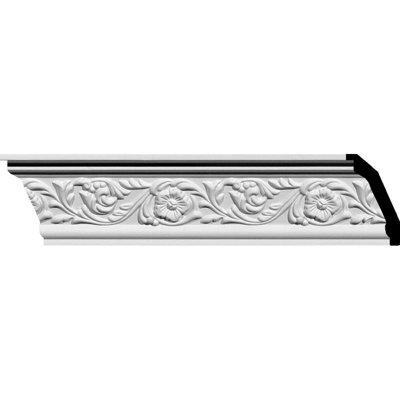 Medway 94.5" White Polyurethane Decorative Crown Moulding