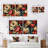 Red And Beige Elegant Poppy Blossum Field - Floral Square Collage Set Of 2-101848322-101848323
