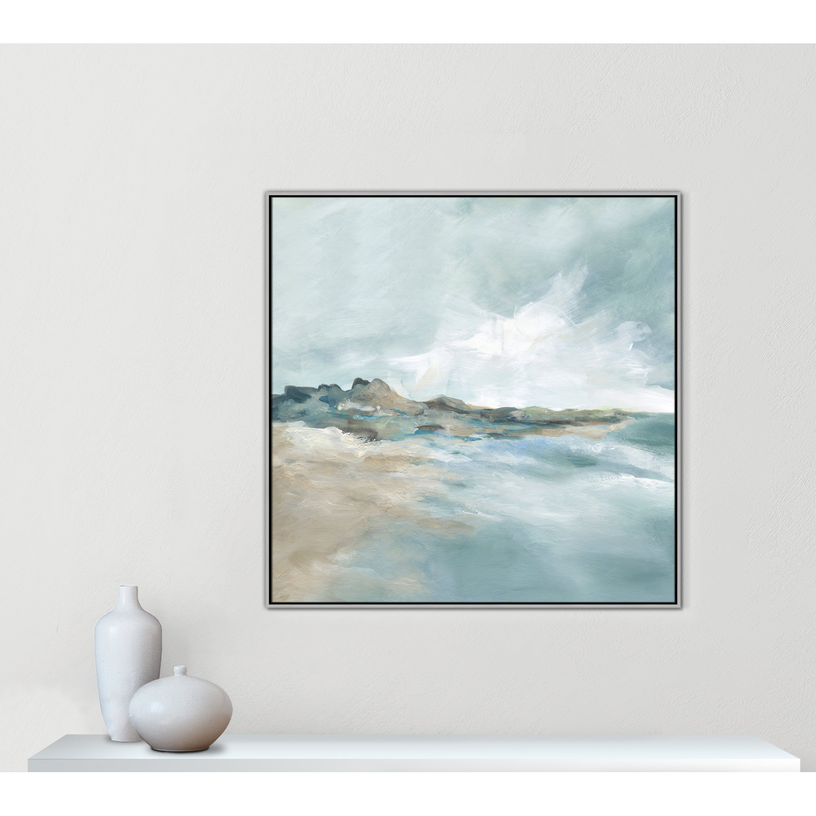 Sandpoint Print by Carol Robinson, Silver, 46.5" H x 46.5" W