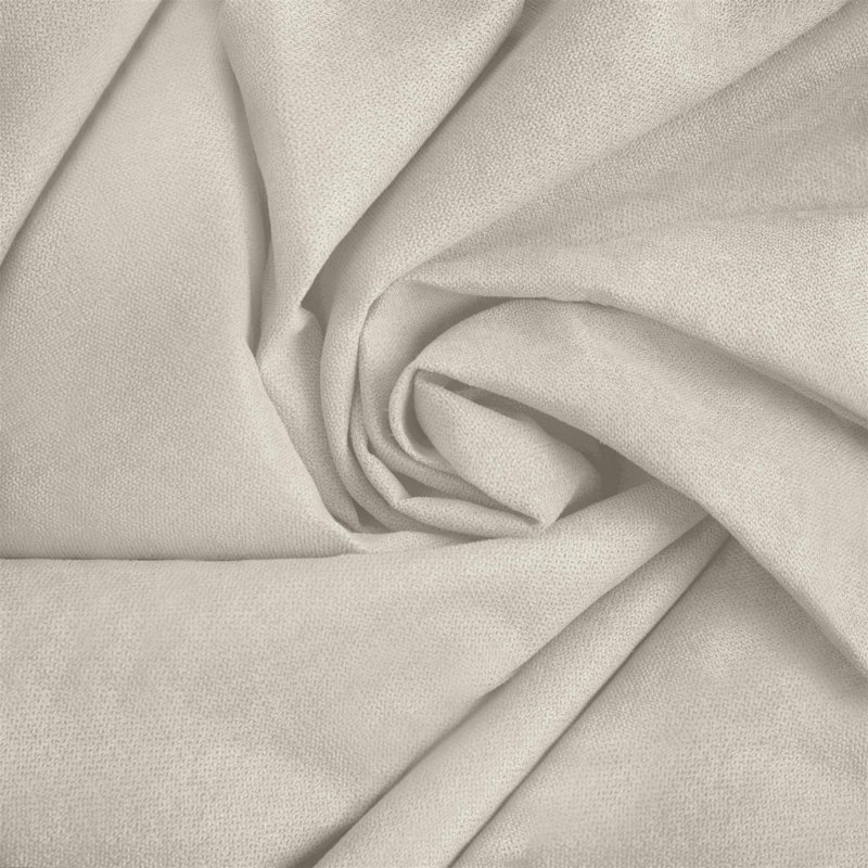 Nalaiyah Velvet Chenille Eyelet Curtains, 142cm Width x 183cm Drop, Cream
