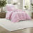 Soft Microfiber Bedding Sets, Twin Pink Ruffle Gingham For Home