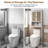 Rattan Over The Toilet Storage Cabinet, Above Toilet Bathroom Organizer With Adjustable Shelf, Behind Toilet Cabinet, Space Saver For Restroom, Bathroom, Laundry, Wood Rack-493434410