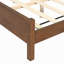 Structure de grand lit avec tête de lit verte, lit en bois massif, mobilier de chambre moderne-1884003045