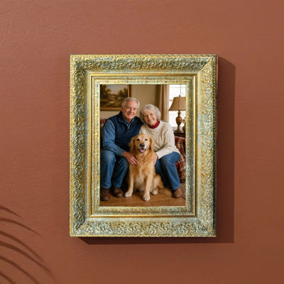 8" x 10" Antique Gold 1PC Photo Frame for Mantel Decor Picture Frame