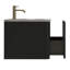 Meuble-lavabo de salle de bain 24 po - Chêne noir rayé, lavabo en céramique blanche, texture pratique en chêne, élégance