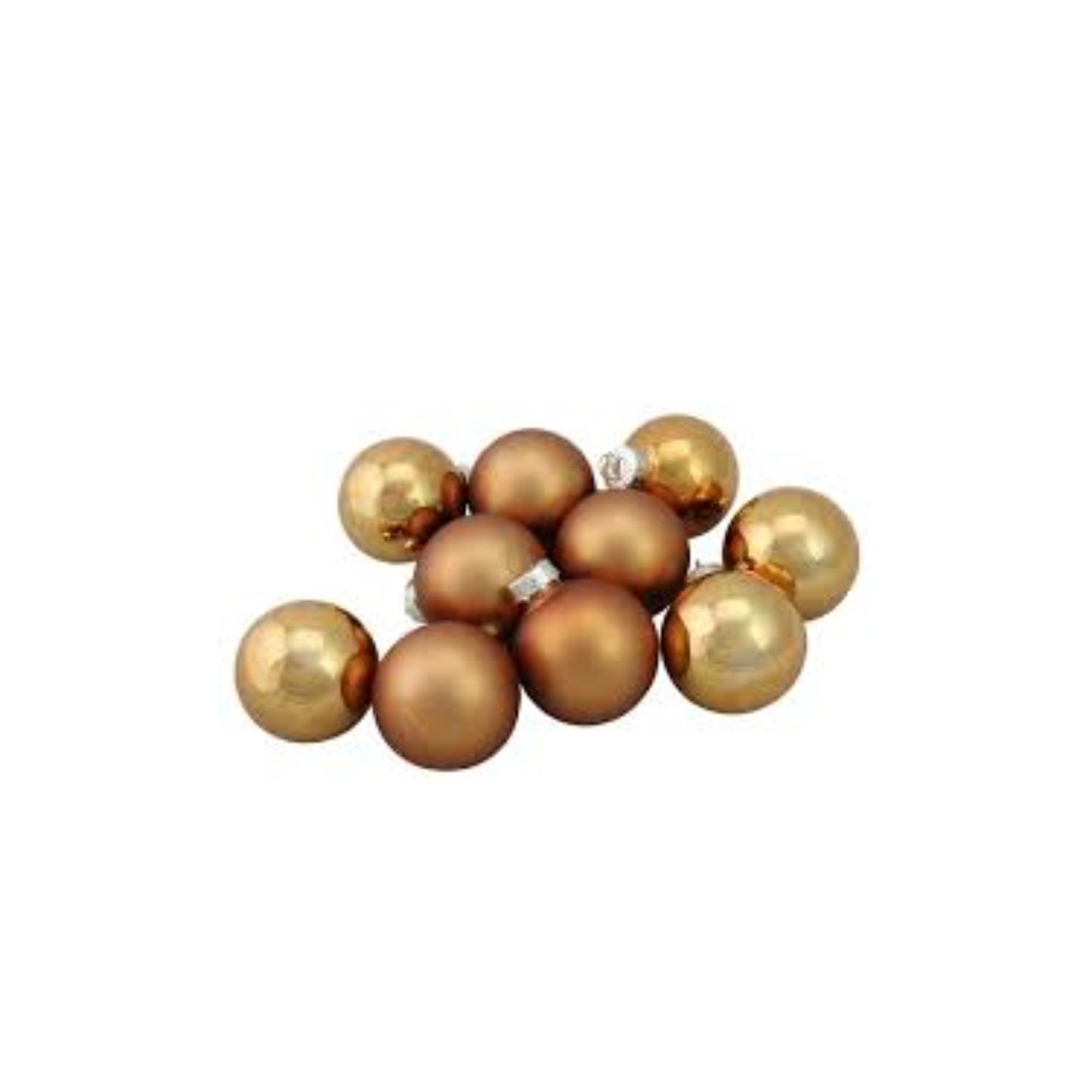 Christmas 22-Finish Glass Christmas Ball Ornaments, Copper