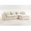 Canapé modulaire surdimensionné surdimensionné avec assise large et profonde, véritable design de relaxation, comprenant un repose-pieds, idéal pour le confort d'un salon spacieux et une configuration flexible.-314961217