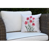 Farmers Market Floral Indoor/Outdoor Reversible Throw Pillow