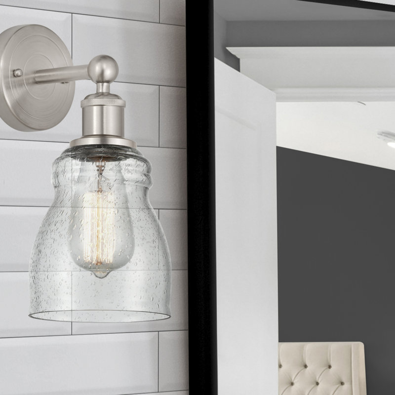 Cascades Armed Sconce, Seedy, Brushed Satin Nickel