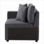 Fauteuil d'appoint rembourré en tissu gris classique pour Modern Everyday Home Seating
