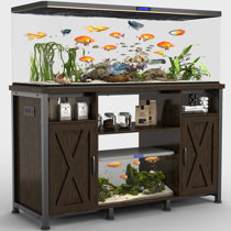 Tucker Murphy Pet™ 75-90 Gallon Fish Tank Stand With Cabinet, Heavy Duty  Metal Large Aquarium Stand For Accessories Storage, 1000+ Lbs Capacity,  58.9x19.7x32.6 H & Reviews - Wayfair Canada