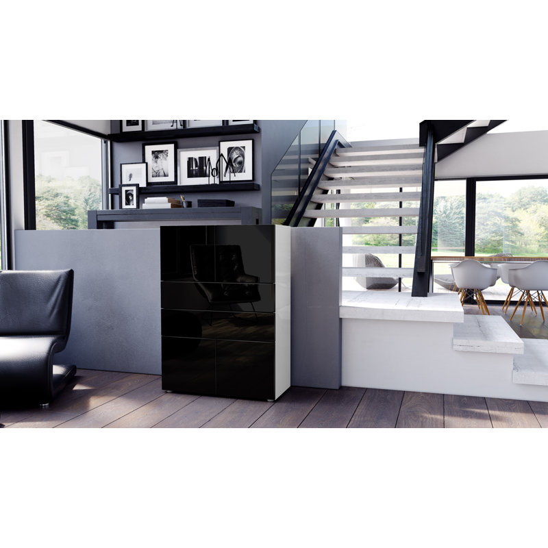Mccutchen 76cm Sideboard, Black (glossy)