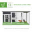 Pawhut 63" Outdoor Chicken Coop Wooden, Chicken Cage With Run Area, Nesting Box, Hen House With Waterproof Roof, Removable Tray