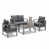 Dark Gray Cushion/Gray Frame